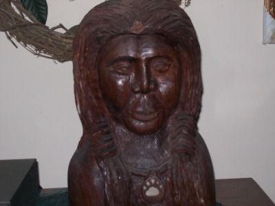 Carved Indain bust